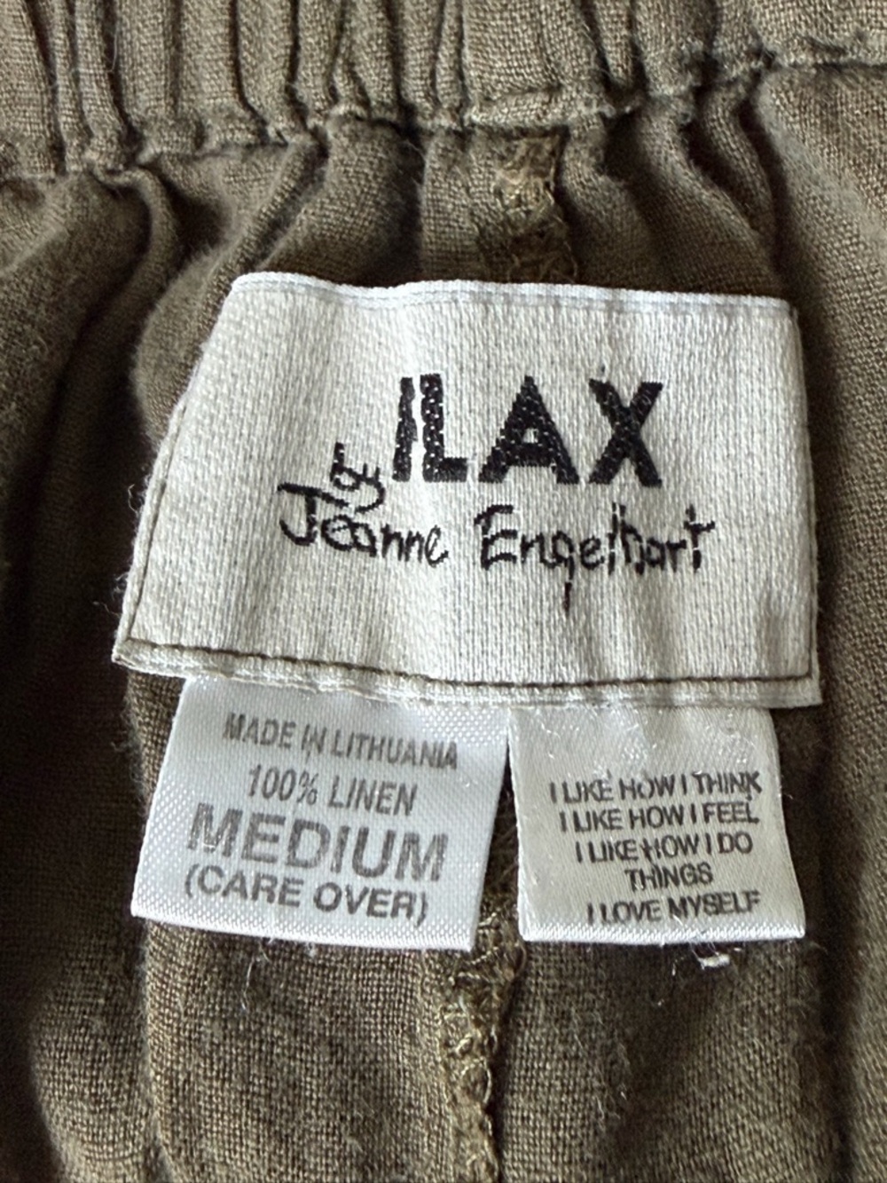 FLAX by Jeanne Engelhart Brown Linen Wide-Leg Pants Medium 39701 - Picture 8 of 10